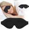 Eye Mask, Comfortable, Light Blocking, Adjustable, No Pressure on Eyes, For Men and Women, Black