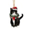 Pendant Christmas Cat Ornaments, Christmas Car Home Decoration, Acrylic Cat Decorations for Christmas Garlands