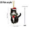 Pendant Christmas Cat Ornaments, Christmas Car Home Decoration, Acrylic Cat Decorations for Christmas Garlands