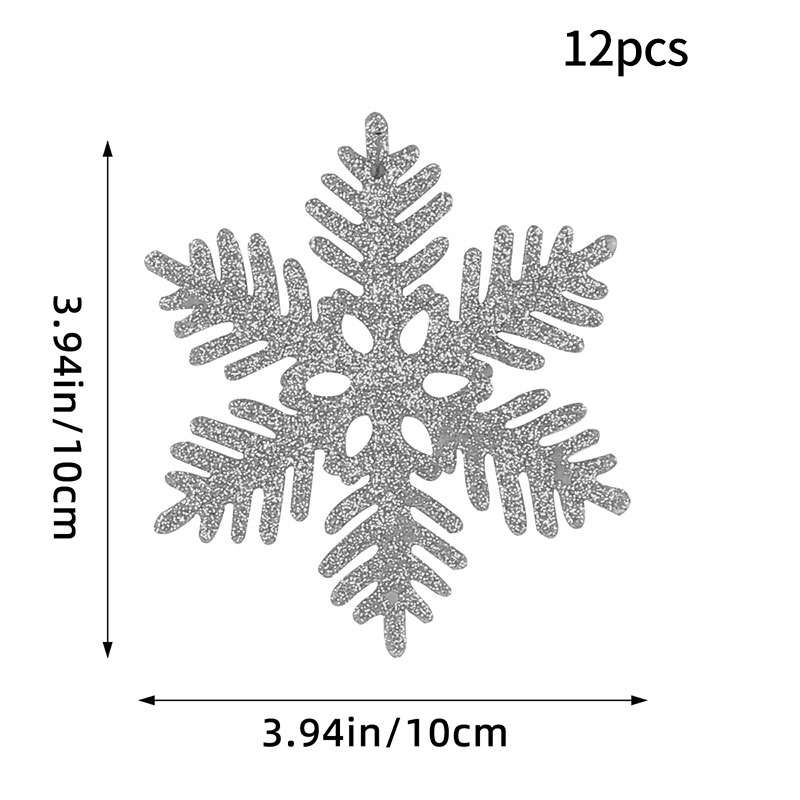 Christmas Tree Hollow Snowflake, Pink Glitter, Plastic Decorations, Pendants, New Year Party Festival Supplies