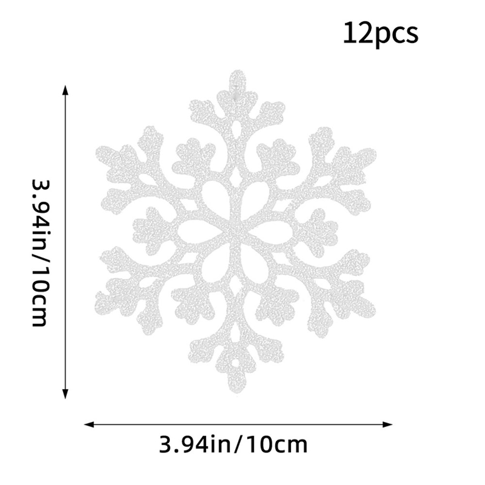 Christmas Tree Hollow Snowflake, Pink Glitter, Plastic Decorations, Pendants, New Year Party Festival Supplies