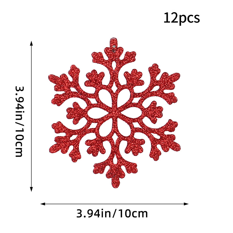 Christmas Tree Hollow Snowflake, Pink Glitter, Plastic Decorations, Pendants, New Year Party Festival Supplies