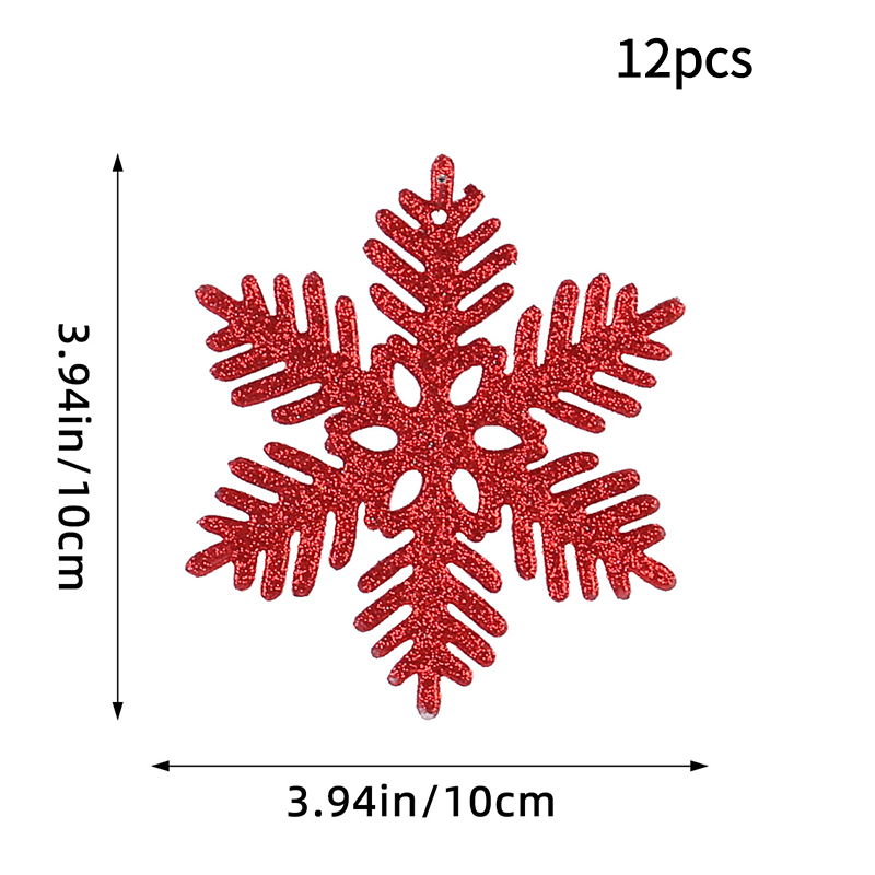 Christmas Tree Hollow Snowflake, Pink Glitter, Plastic Decorations, Pendants, New Year Party Festival Supplies