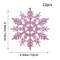 Christmas Tree Hollow Snowflake, Pink Glitter, Plastic Decorations, Pendants, New Year Party Festival Supplies