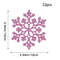 Christmas Tree Hollow Snowflake, Pink Glitter, Plastic Decorations, Pendants, New Year Party Festival Supplies