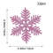 Christmas Tree Hollow Snowflake, Pink Glitter, Plastic Decorations, Pendants, New Year Party Festival Supplies