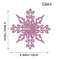 Christmas Tree Hollow Snowflake, Pink Glitter, Plastic Decorations, Pendants, New Year Party Festival Supplies