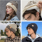 Fur Lined Winter Hat New Unisex TwoTone Beanie Fashion Warm Knitted Cap Men And Women Casual Winter 4