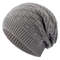 Long Size Knitted Cap New Unisex Winter Hat Solid Bonnet Cap For Men And Women Casual Beanies 0