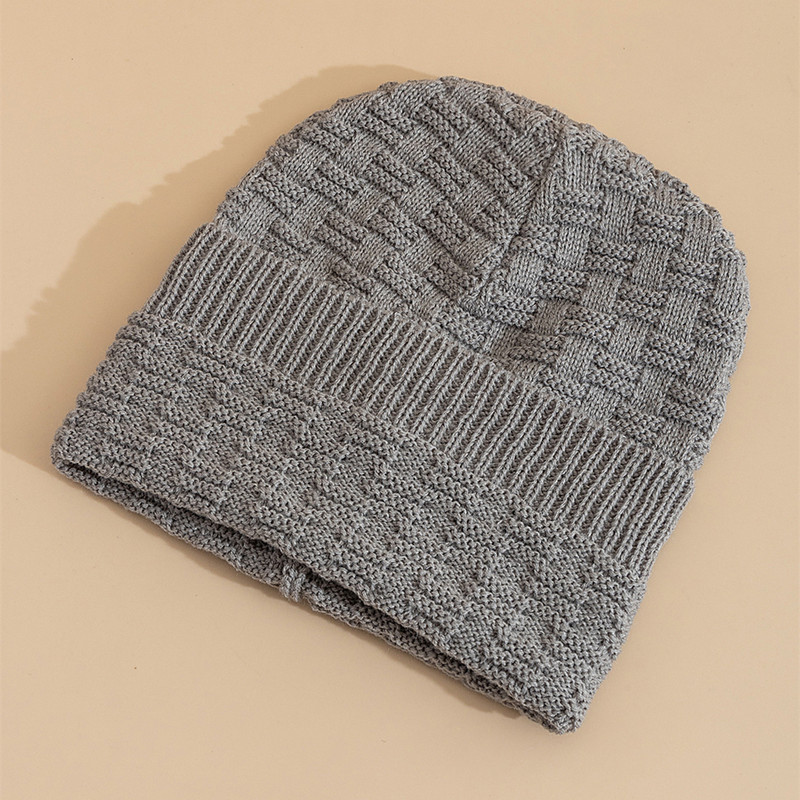 Long Size Knitted Cap New Unisex Winter Hat Solid Bonnet Cap For Men And Women Casual Beanies 4