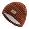 Knitted Winter Beanie Hat, Unisex Warm Cap with Plush Fur Lining, Outdoor Ski Sports Hat for Men Women