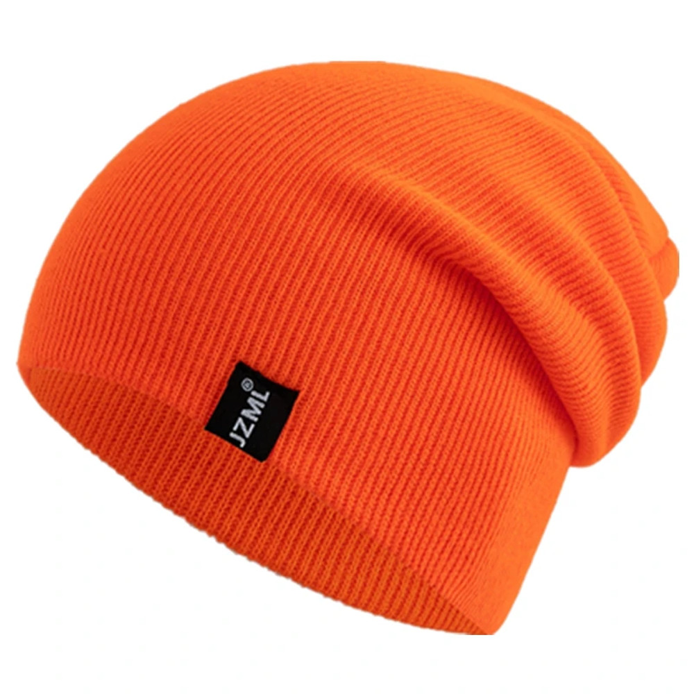 Unisex Letter Label Decor Beanie, Winter Knitted Hat, Casual Multiple Colored, Daily Life And Outdoor Beanie Cap