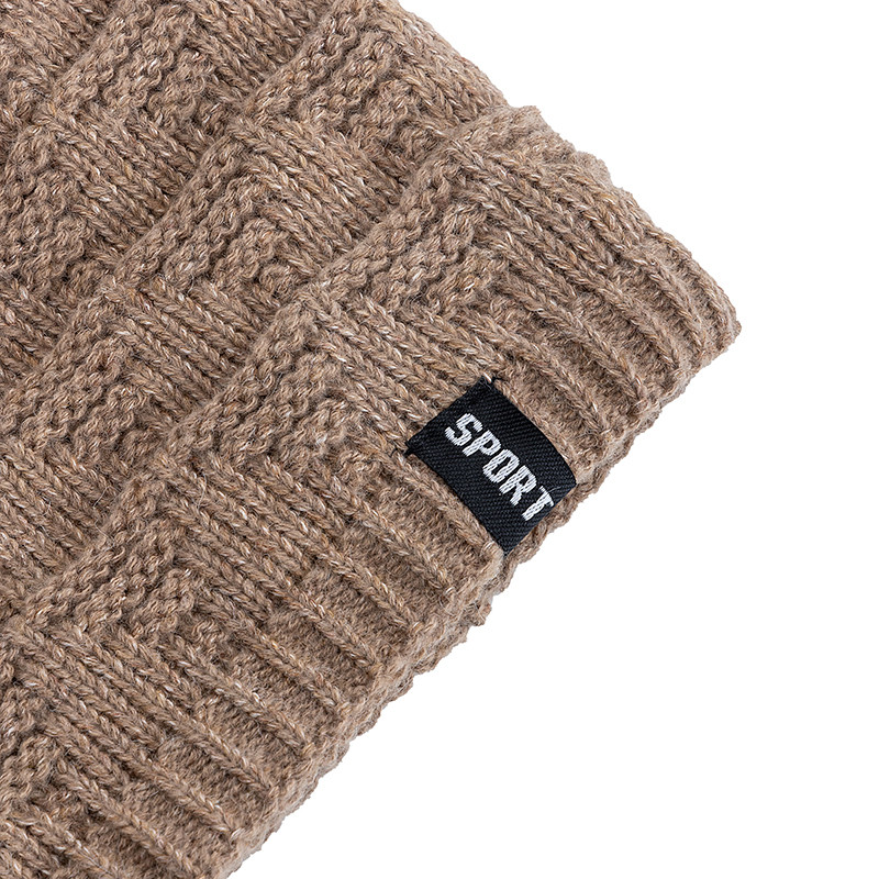 Plush Fur Lined Hats For Men Women, Unisex Fashion Beanie Hat, Solid Ski Sports Winter Cap, Keep Warm Knitted Hat