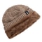 Plush Fur Lined Hats For Men Women, Unisex Fashion Beanie Hat, Solid Ski Sports Winter Cap, Keep Warm Knitted Hat