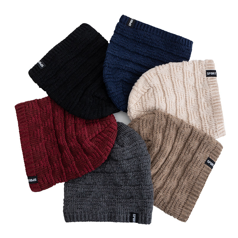 Plush Fur Lined Hats For Men Women, Unisex Fashion Beanie Hat, Solid Ski Sports Winter Cap, Keep Warm Knitted Hat