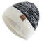 Warm Beanie Cap Casual, New Unisex Two-Tone Winter Hat, Men And Women Fashion, Fur Lined Winter Knitted Hats