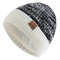 Warm Beanie Cap Casual, New Unisex Two-Tone Winter Hat, Men And Women Fashion, Fur Lined Winter Knitted Hats