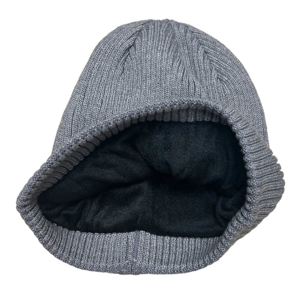 Winter Warm Striped Pattern Beanie Mens Thermal Knit Hat Fleece Lined Outdoor Sports Ski Cap 2