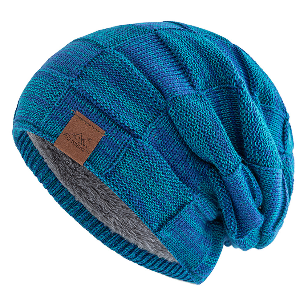 Fashion Female Winter Hats Hot Sale Slouchy Beanie Multicolor Mixing Design Knitted Warm Cap 10