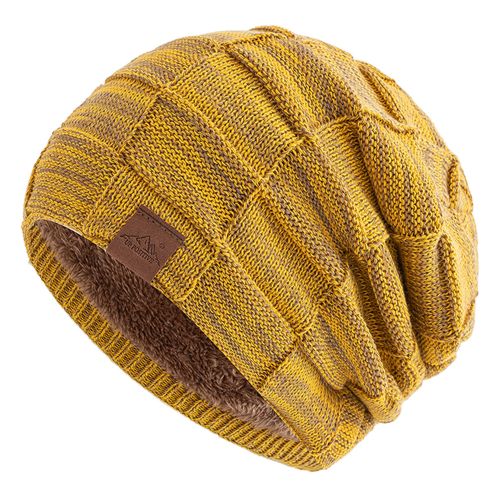 Fashion Female Winter Hats Hot Sale Slouchy Beanie Multicolor Mixing Design Knitted Warm Cap 11