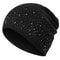 Fall Hat Stylish Shiny Rhinestone Decor Women Casual Winter Outdoor Streetwear Knitted Beanie 6