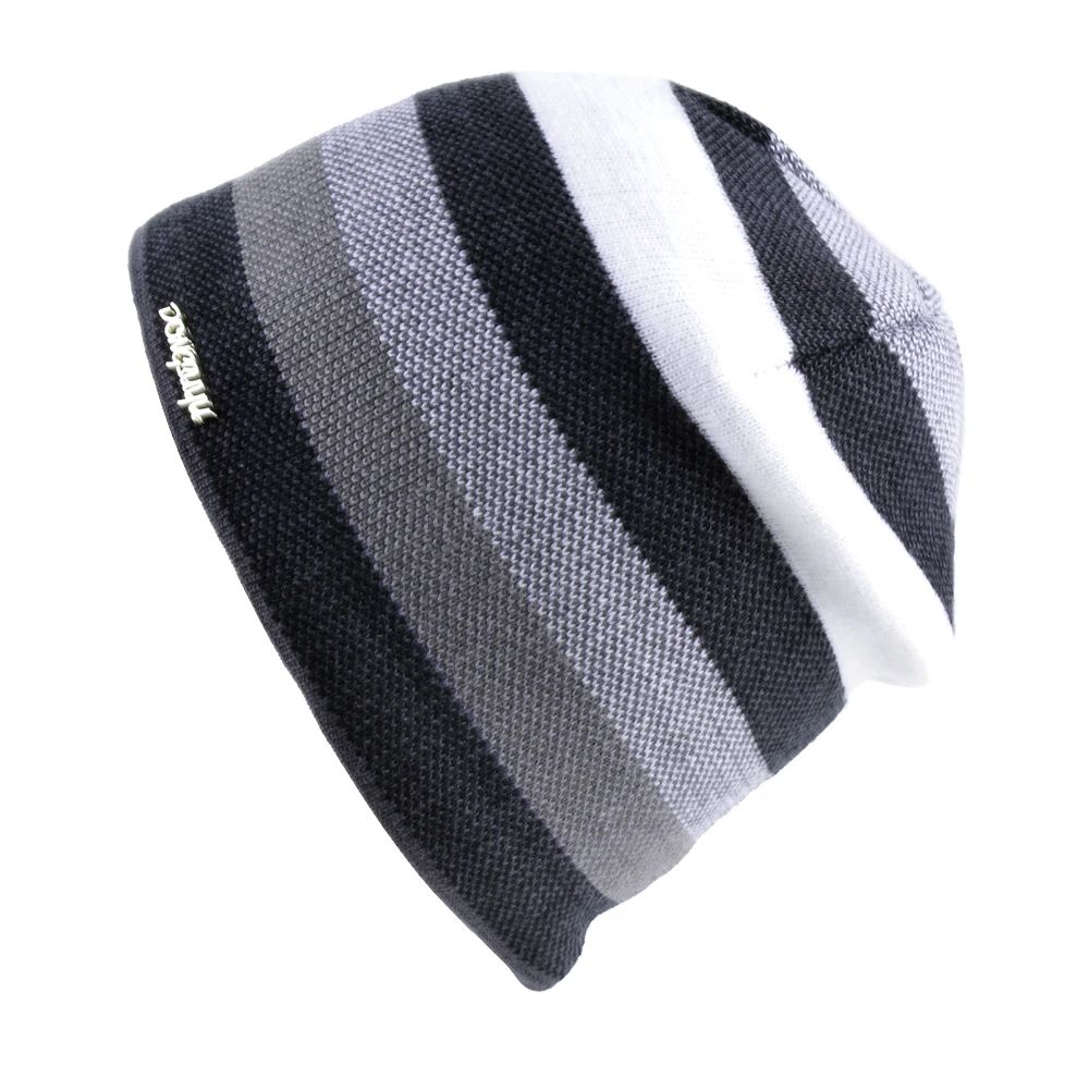 Knitted Wool Hat Mens Skullies Hat Winter Beanie Bonnet Thicker Stripe Skis Sports Beanies Plus Vel 0