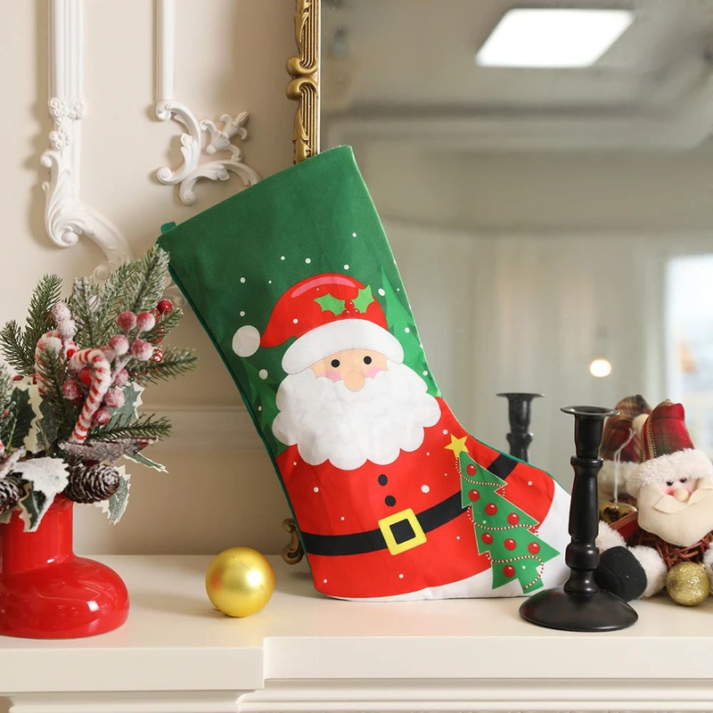 Merry Christmas Tree Decoration For Home Decor Gift Bag Christmas Socks Ornaments Xmas Noel Navidad 1