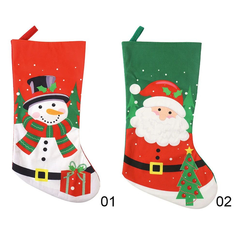 Merry Christmas Tree Decoration For Home Decor Gift Bag Christmas Socks Ornaments Xmas Noel Navidad 4
