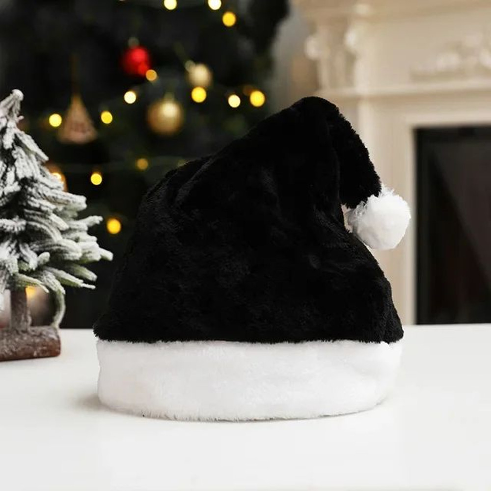 Santa Claus Red Short Plush Hat High Quality Christmas Xmas Soft Hat Merry Noel Decor Gift Happy Ne 9