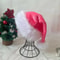 Pink Long Plush Santa Hat Christmas Holiday Red Black Hat Unisex Kids Adults New Year Party Accesso 3