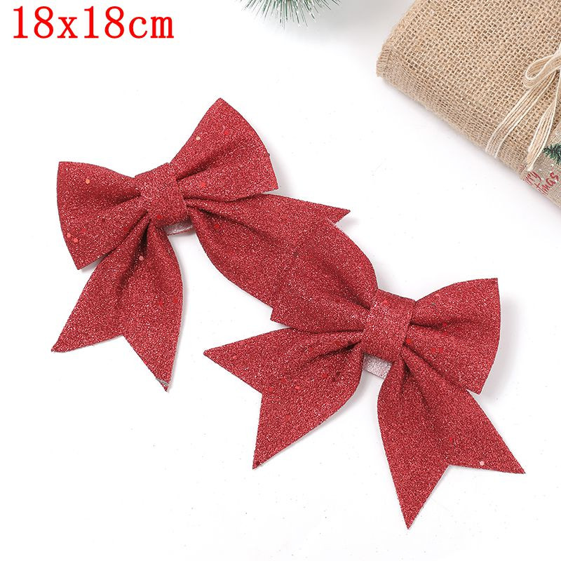 Glitter Bows Christmas Tree, Bowknot Ornaments, Party Xmas Decoration, Home Happy New Year Navidad Decoration