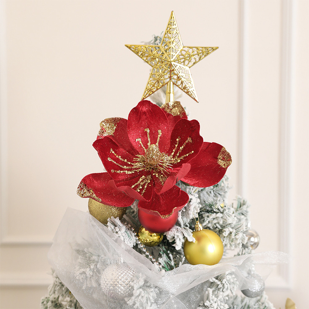 Christmas Flowers Bouquet, Velvet Artificial Magnolia, Home Room Decoration, Christmas Tree Ornaments, New Year Gift