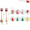 Stainless Steel Leeseph Spoons Christmas Pendant Coffee Spoon Tea Dessert Spoon Xmas Party Gift Set 5