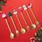 Creative Santa Tree Decoration, Christmas Spoon Fork Set, Stainless Steel Stirring Spoons, Party Tableware