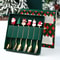 Creative Santa Tree Decoration, Christmas Spoon Fork Set, Stainless Steel Stirring Spoons, Party Tableware