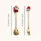Christmas Stainless Steel Creative, 1 Set Xmas Party Fork Spoon Kits, Tableware Set Gold Spoon Forks, Decoration Cutlery