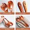 Salad Spoon and Fork, Wood Acacia Salad Servers, Long Handle Serving, Kitchen Scoop
