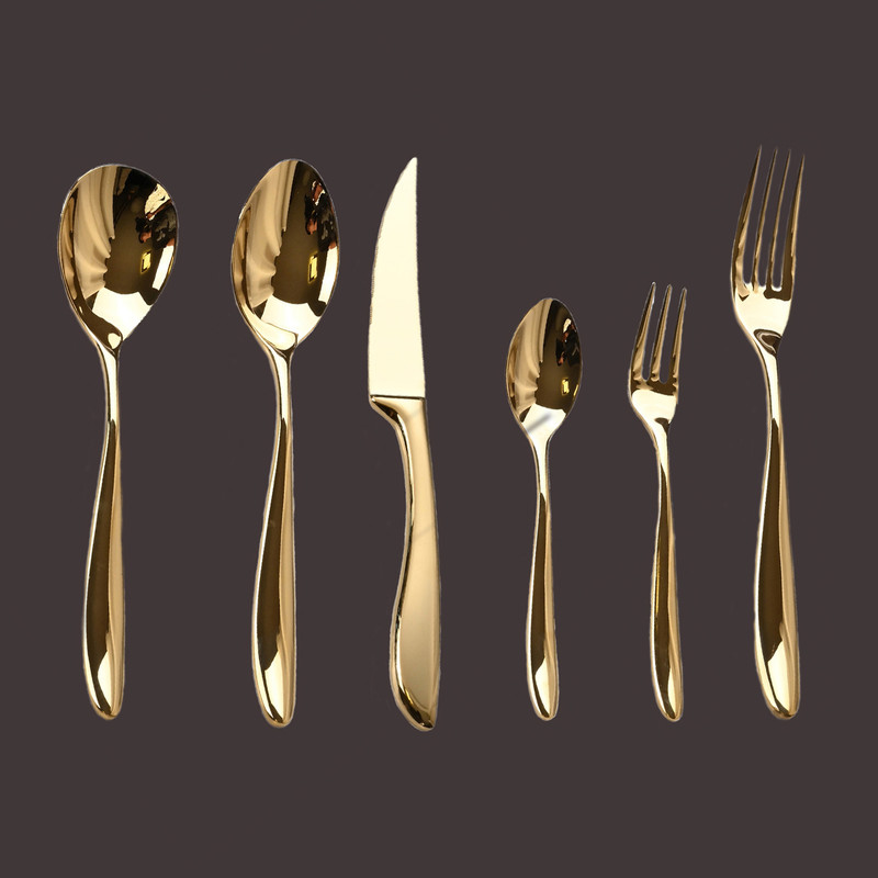 HighEnd Stainless Steel Cutlery Set Creative Restaurant And Hotel Tableware 6Pcs Steak Knife Fork A 6
