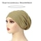 Womens Solid Color Crinkle Hijab Elastic Head Wrap Bonnet Head Scarf Chemotherapy Turban 1