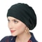 Womens Solid Color Crinkle Hijab Elastic Head Wrap Bonnet Head Scarf Chemotherapy Turban 6