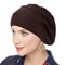 Womens Solid Color Crinkle Hijab Elastic Head Wrap Bonnet Head Scarf Chemotherapy Turban 9