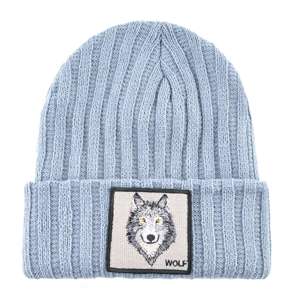 Unisex Knitting Streetwear, Hip Hop Bonnet Caps, New Fashion Knitted Hats For Men, Women Wolf Pattern Skullies