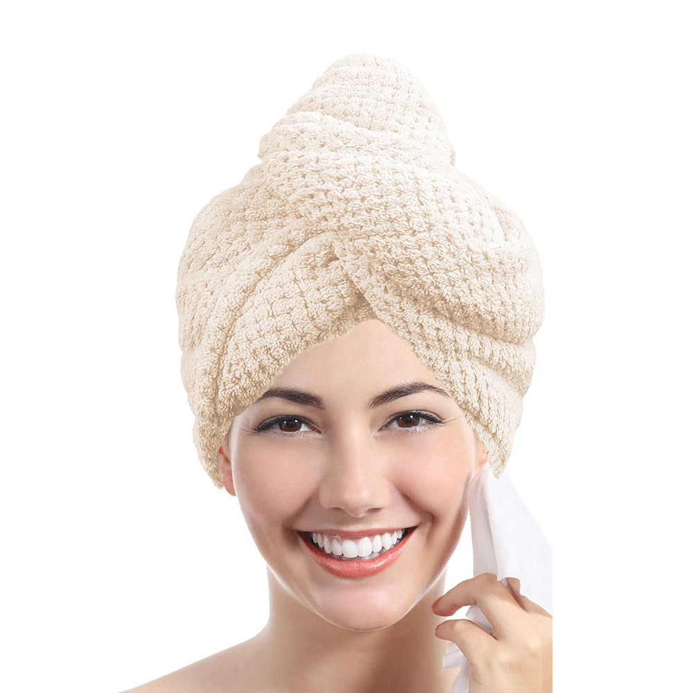 Textured dry hair cap, solid color hair towel, hair towel wrap for women, absorbent