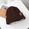 New Unisex Winter Hats Warm Beanie Cap Add Fur Lined Design Casual Maple Leaf Label Knitted Hats Fo 6