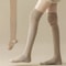 Knee High Socks For Women Thin Long Stacked Socks High Elasticity Stockings Solid Colour Patchwork
