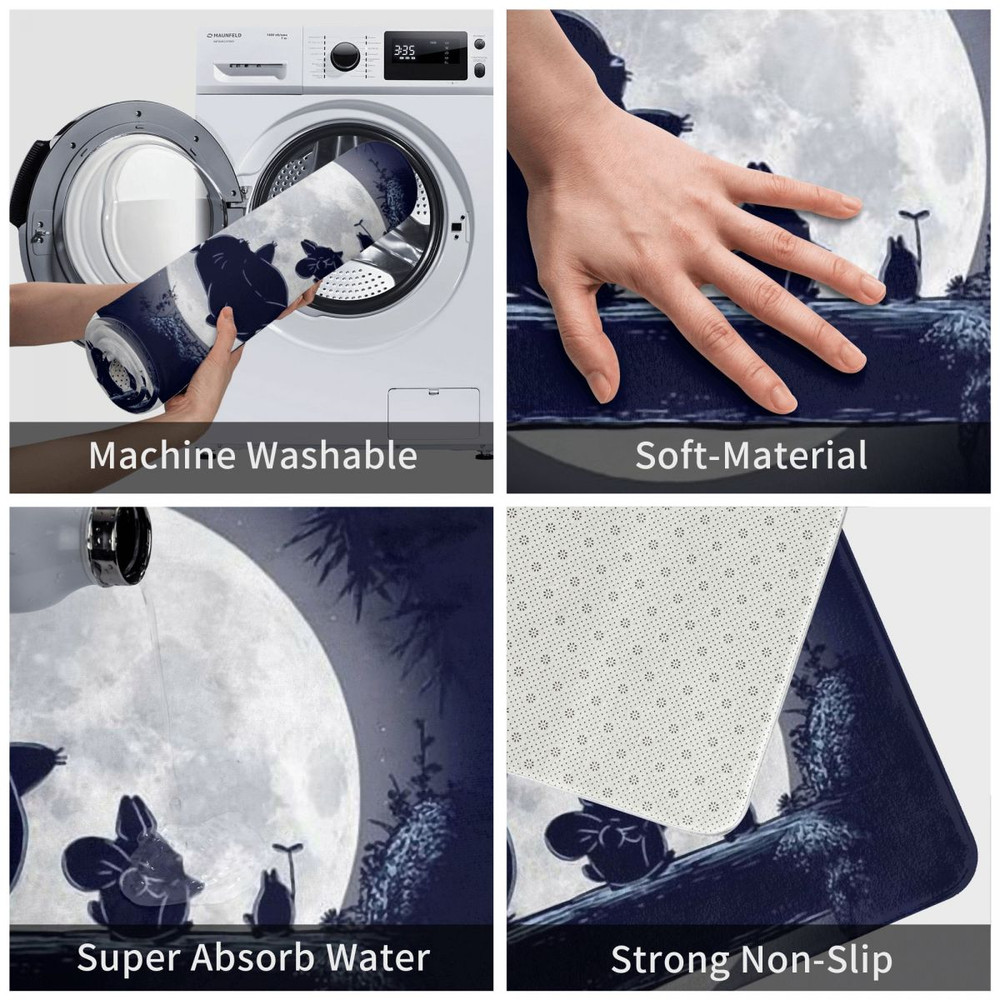 Classic Friends Welcome Door Mat Flannel Floor Rug Bathroom Kitchen Carpet Rubber Entrance Doormat