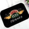 Classic Friends Welcome Door Mat Flannel Floor Rug Bathroom Kitchen Carpet Rubber Entrance Doormat