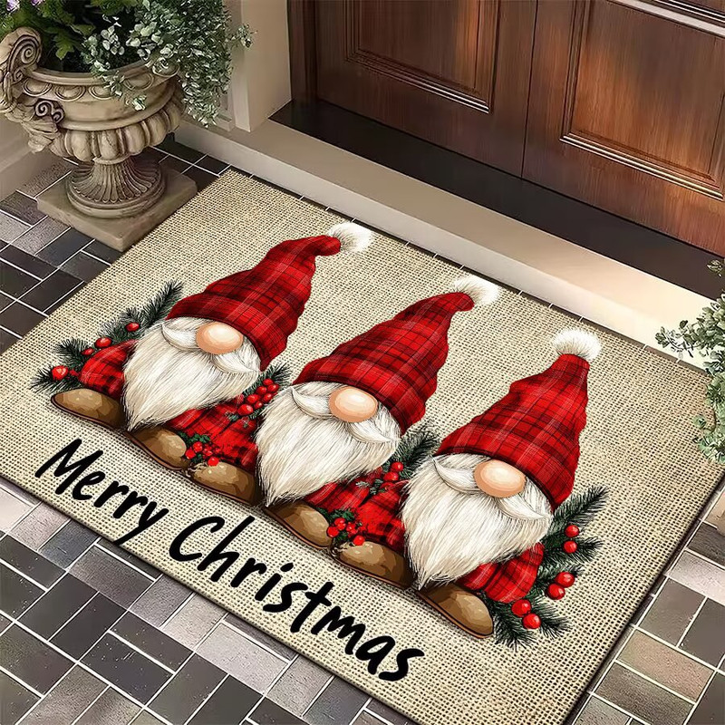 Merry Christmas Door Mat Santa Claus Carpet Outdoor Decorations For Home Navidad Xmas Ornament Holi 6