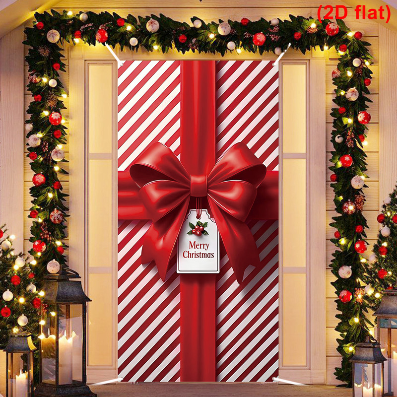 Porch Door Banner, Christmas Hanging Flag, Ornaments, Xmas Gifts, Christmas Decorations For Home, New Year Decor