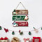 Decorat Snowman Santa 2D Wooden Crafts Hang Party, Christmas Door Window Hangings, Colorful Paintings Welcome To Hang